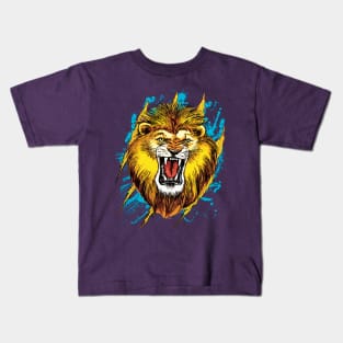 King of The Jungle Roars Kids T-Shirt